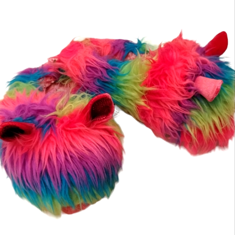 Girl's J Bunny Rainbow Slippers